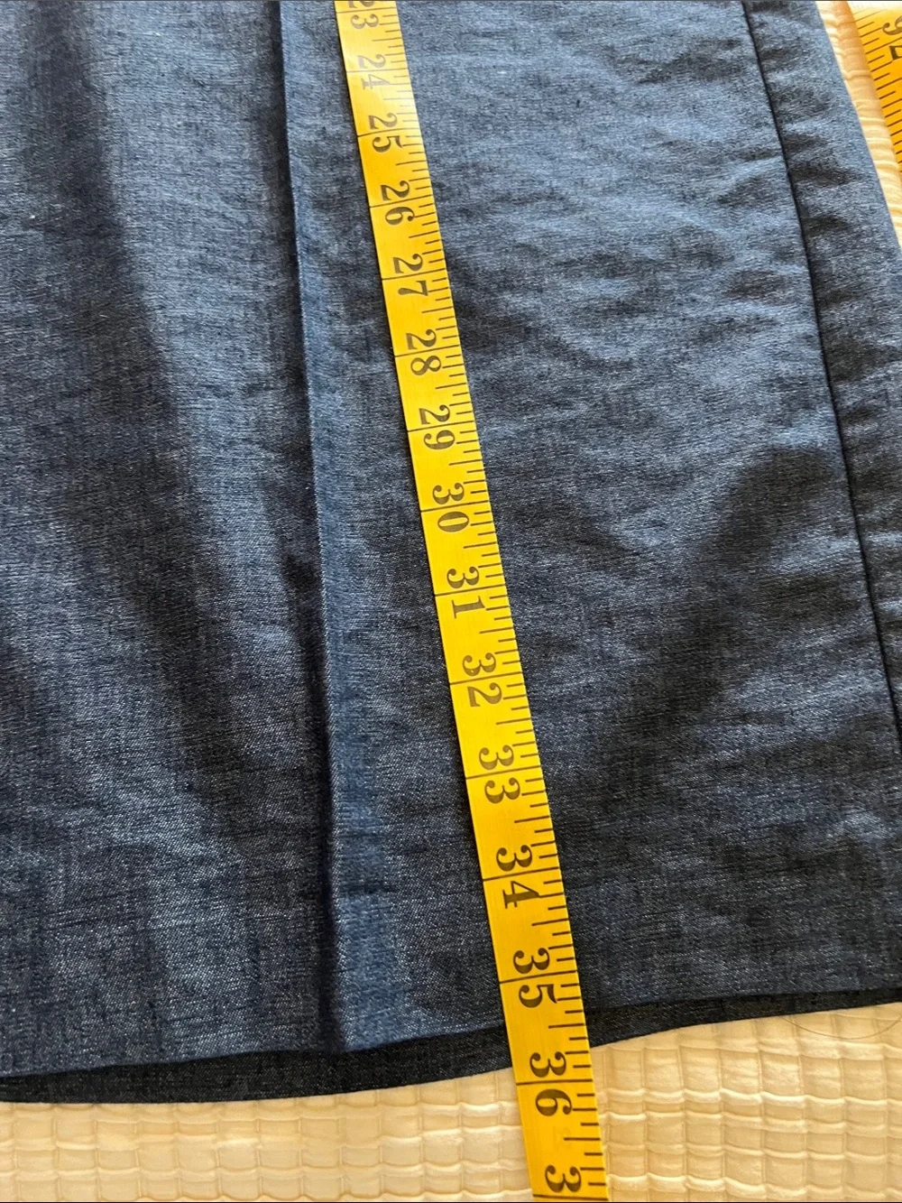Zara Sleeveless Light Indigo Linen blend Peplum vest and matching culottes